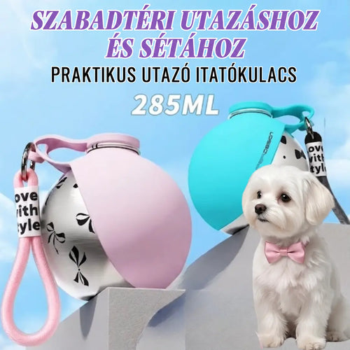 Karabineres kulacs és itatótál kutyáknak – praktikus útitárs sétákhoz