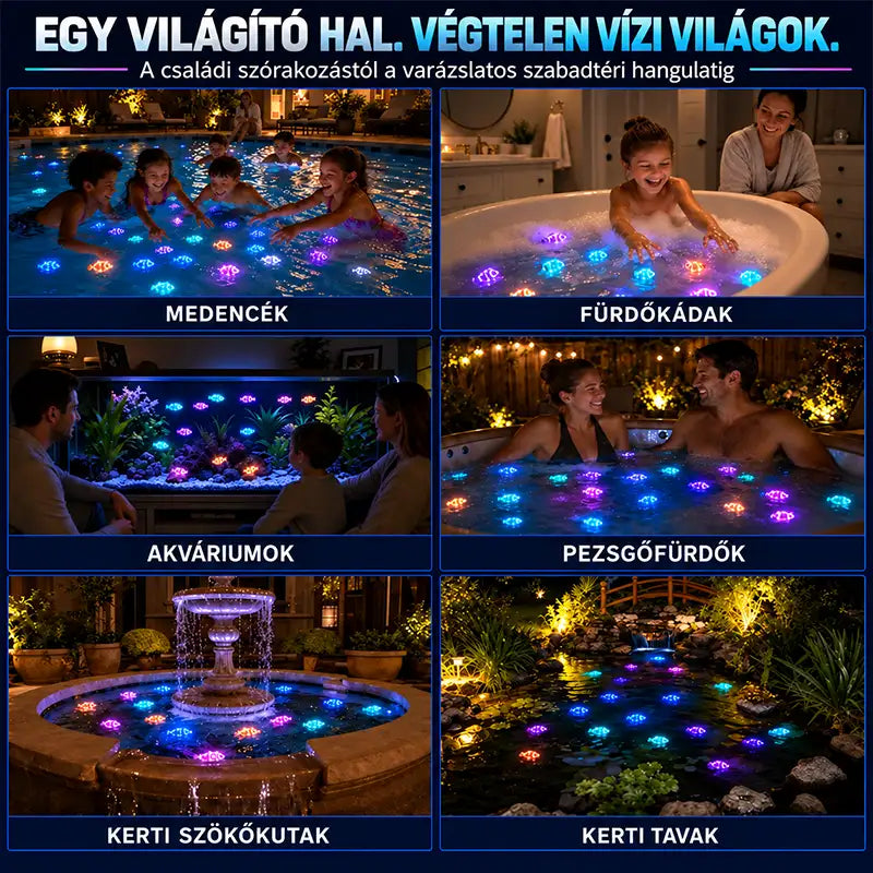 HUBUQ® világító elektronikus házi hal