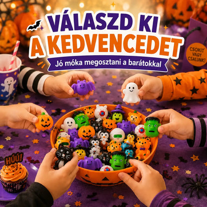 HUBUQ® halloweeni mochi nyomkodós játékok parti ajándékokhoz és rémisztően jó mókához 🎃