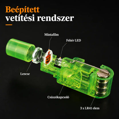 HUBUQ® ünnepi LED-es ujjprojektor-gyűrűk — Halloween és karácsony