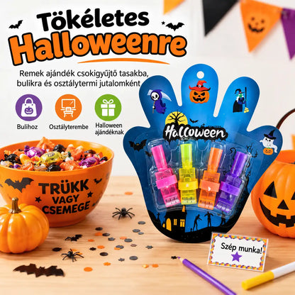 HUBUQ® ünnepi LED-es ujjprojektor-gyűrűk — Halloween és karácsony