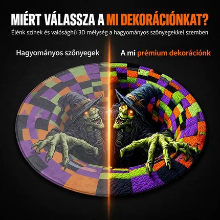 3D-s kerek halloween szőnyeg kísérteties örvénnyel – kép 41