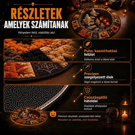 3D-s kerek halloween szőnyeg kísérteties örvénnyel – kép 3