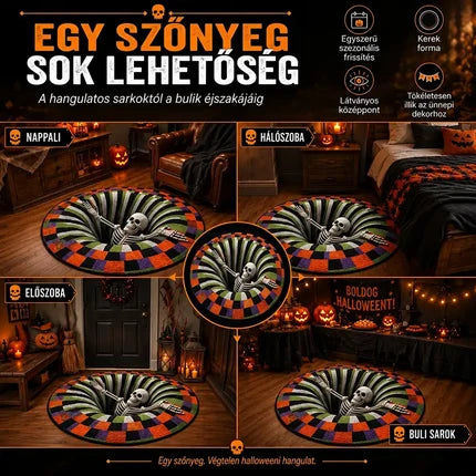 3D-s kerek halloween szőnyeg kísérteties örvénnyel – kép 6