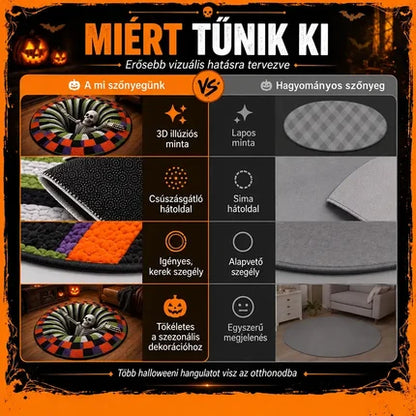 3D-s kerek halloween szőnyeg kísérteties örvénnyel – kép 4