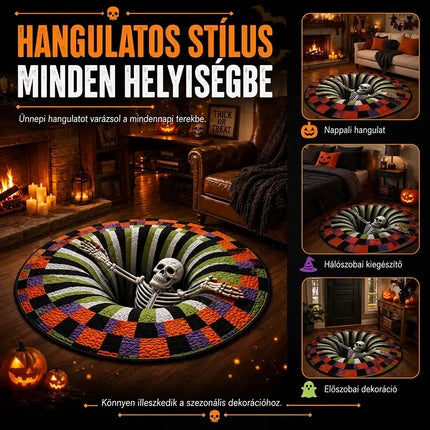 3D-s kerek halloween szőnyeg kísérteties örvénnyel – kép 2