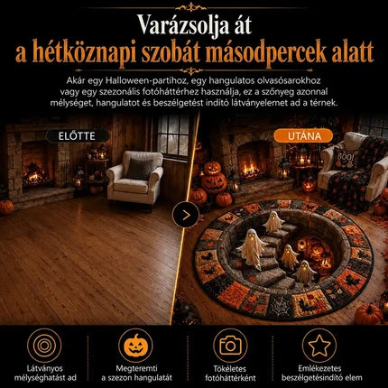 3D-s kerek halloween szőnyeg kísérteties örvénnyel – kép 15