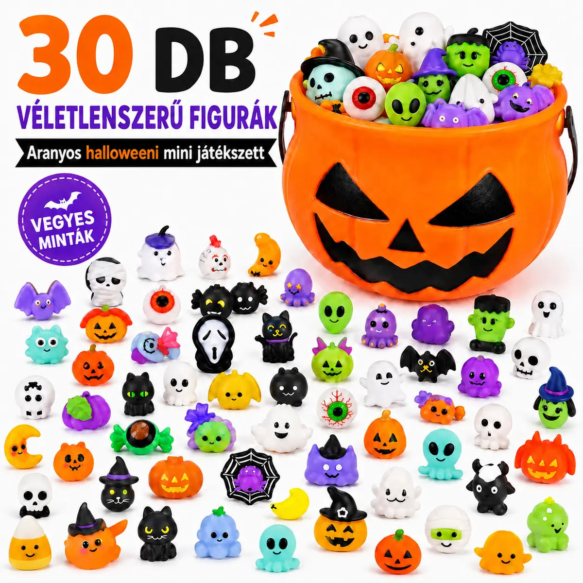 HUBUQ® halloweeni mochi nyomkodós játékok parti ajándékokhoz és rémisztően jó mókához 🎃