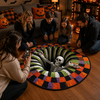 3D-s kerek halloween szőnyeg kísérteties örvénnyel – kép 7