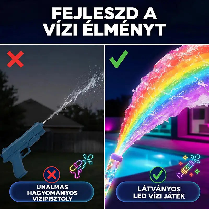 HUBUQ® PrismJet LED szivárványos vízipuska