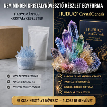 HUBUQ® CrystalGenesis — Prémium texturált kristálynövesztő készlet 💎