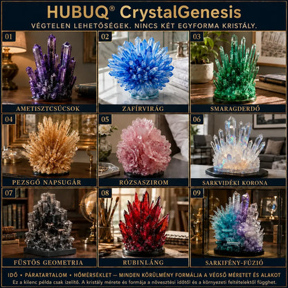 HUBUQ® CrystalGenesis — Prémium texturált kristálynövesztő készlet 💎