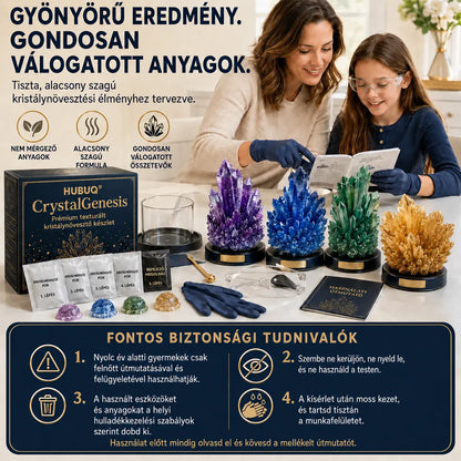 HUBUQ® CrystalGenesis — Prémium texturált kristálynövesztő készlet 💎