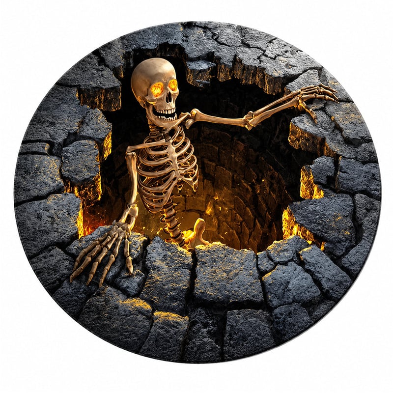 3D-s kerek halloween szőnyeg kísérteties örvénnyel – kép 51